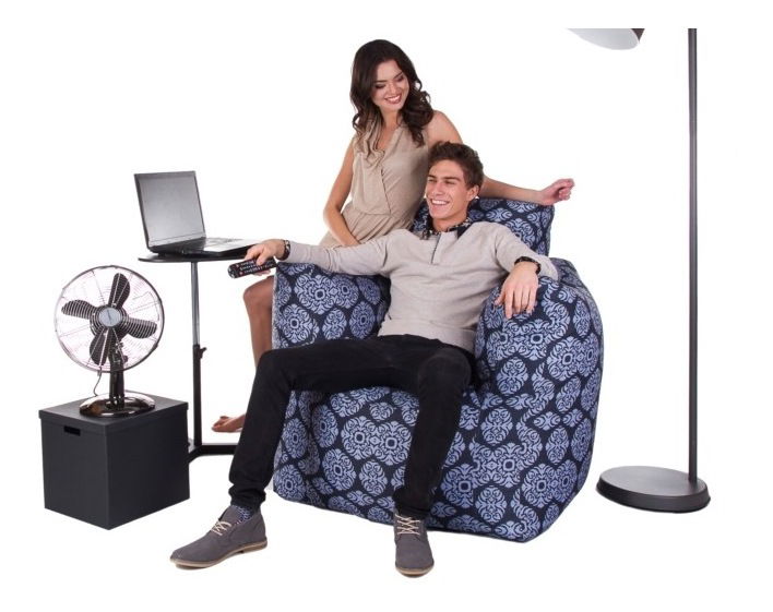 Sedací pytel s taburetem Tatry Plus (šedá)