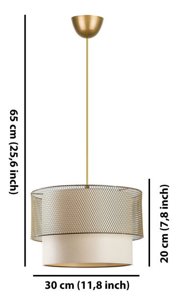 Stropní svítidlo Mesagrande 1 (krémová + zlatá)