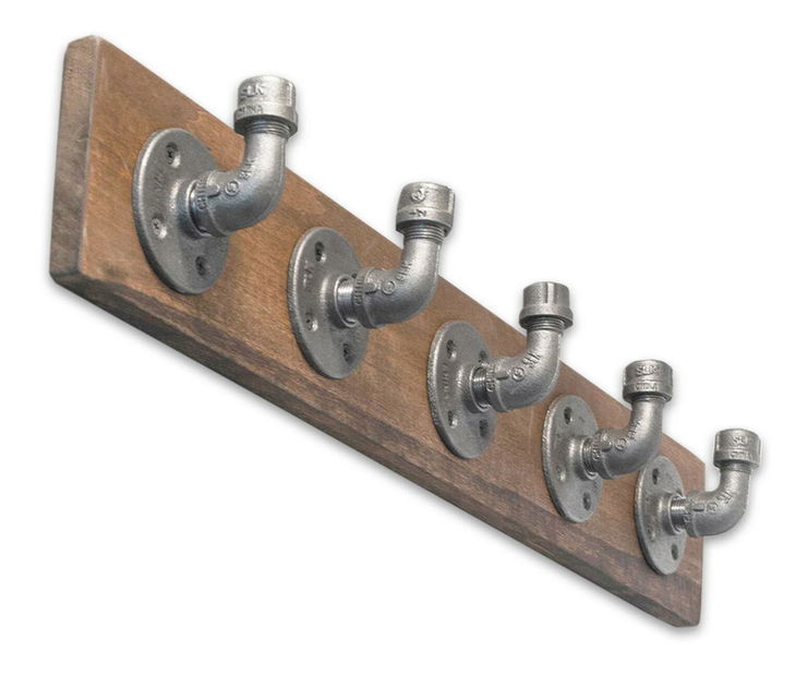 Věšákový panel Nenanu 8 (ořech + černá)