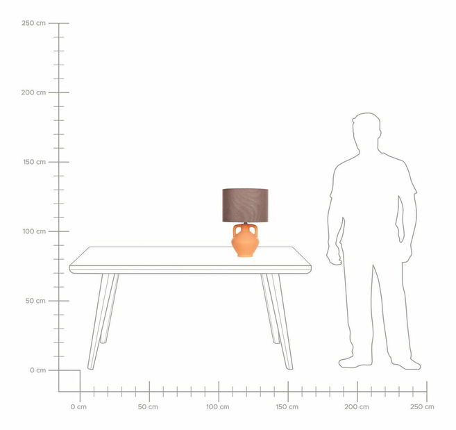 Stolní lampa Labza (oranžová)