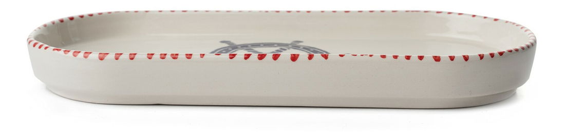 Snídaňová souprava (14 Pieces) Kashmere (bílá + modrá + červená)