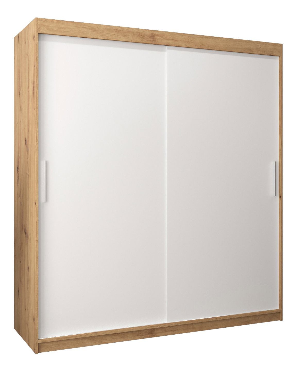 Šatní skříň 180 cm Toki (Dub artisan + Bílá matná)