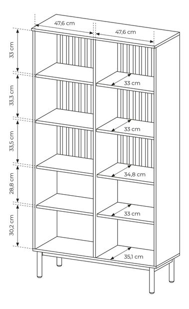 Vitrína Lenge I (černá + dub coast evoke)