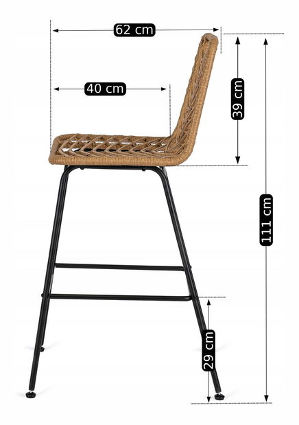 Barová židle Jugada (přírodní)