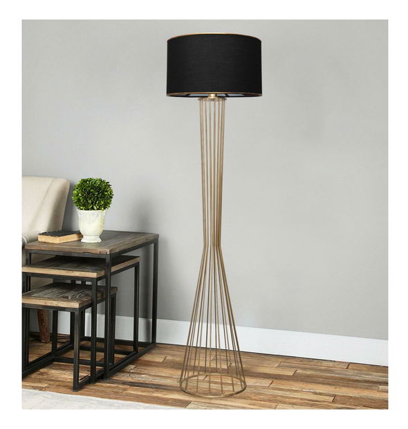 Stojanová lampa Kuptaretta 2 (černá + zlatá)