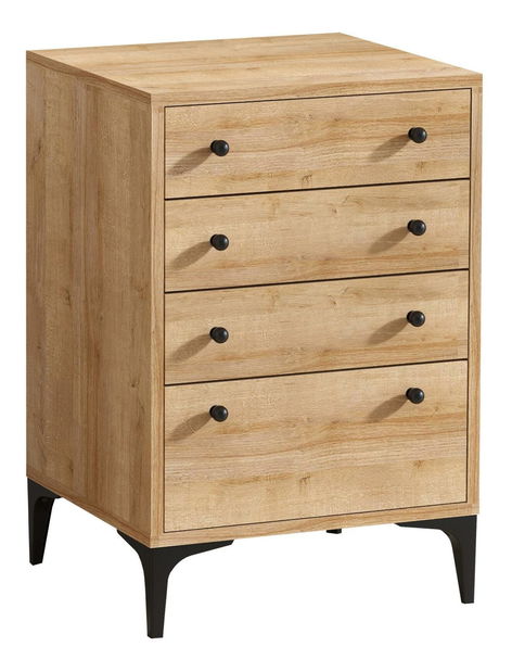 Komoda Aliex 3 (dub + černá)