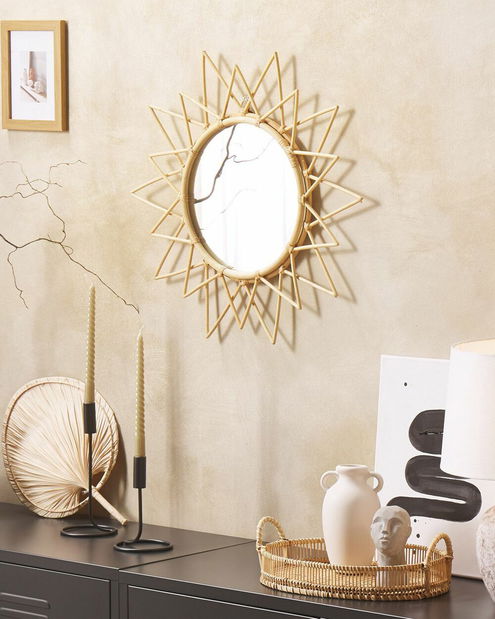 Nástěnné zrcadlo Alfonso (béžová)