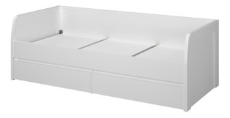 Jednolůžková postel 90 cm Ethan (bílá) (s roštem)