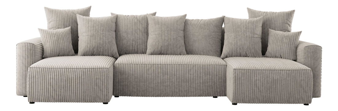 Rohová sedačka Denia U (světlohnědá) (L)