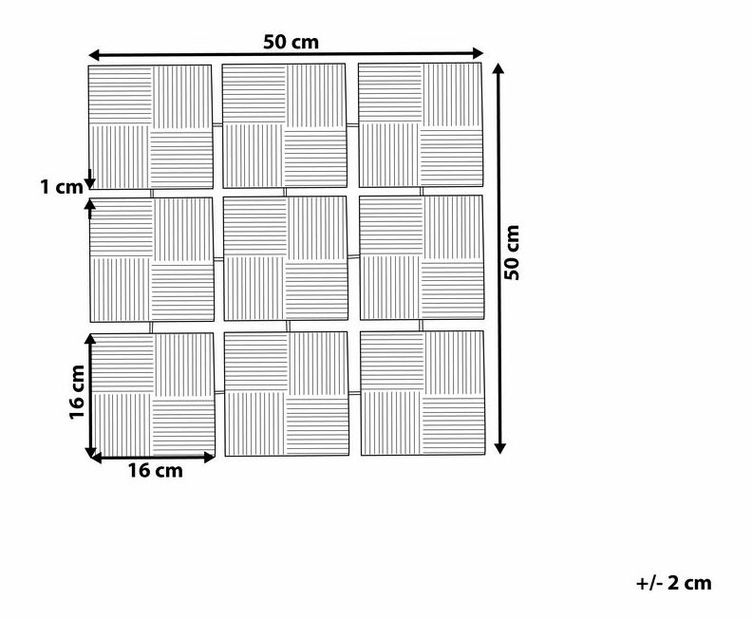 Nástěnná dekorace Tarlee (černá)