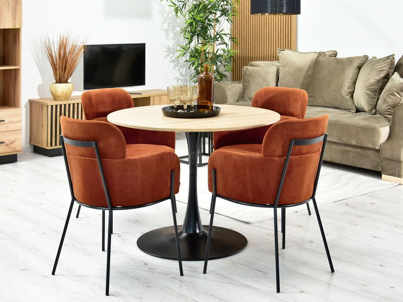 Židle Baggie K (měděná + černá)