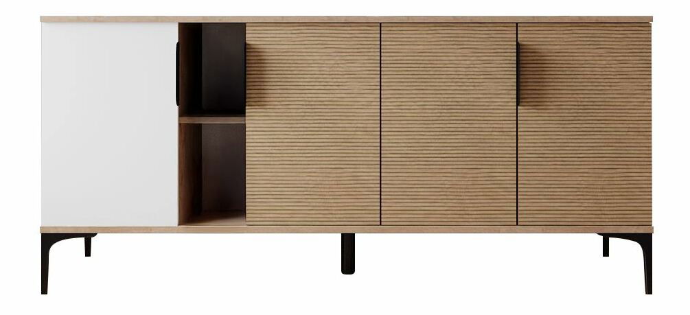 Skříňka Taria (ořech + travertin)