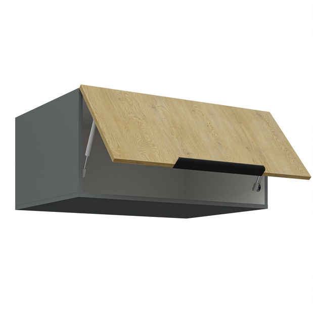 Horní kuchyňská skříňka Carminia 80 NAGU-36 1F (dub cremona + antracit)