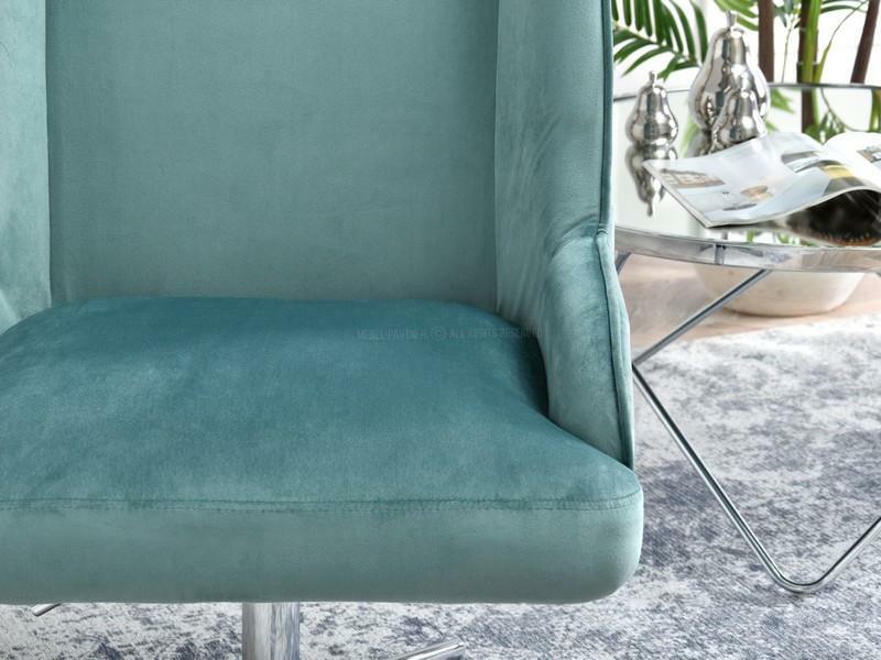 Křeslo Bilibo (tyrkysová + chromová)