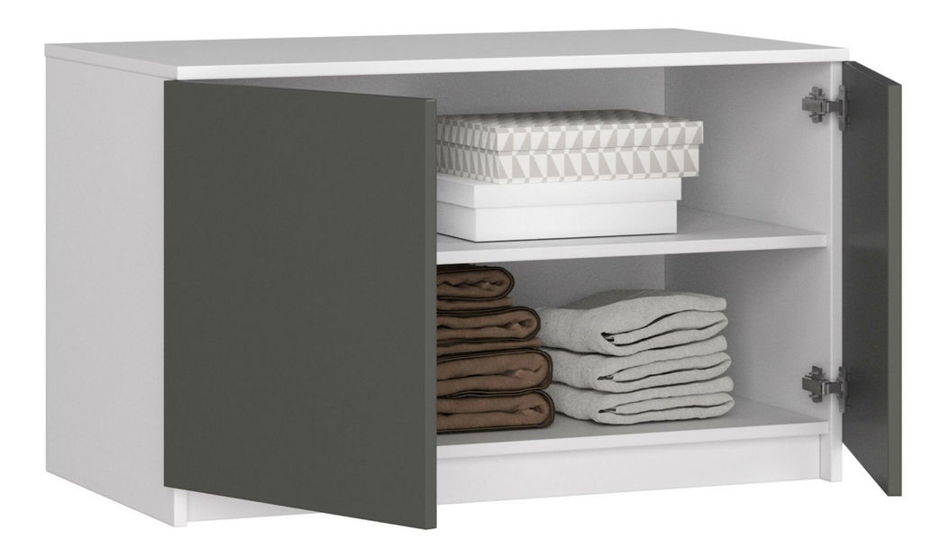 Nástavba na skříň Sashka (bílá + grafit šedý)