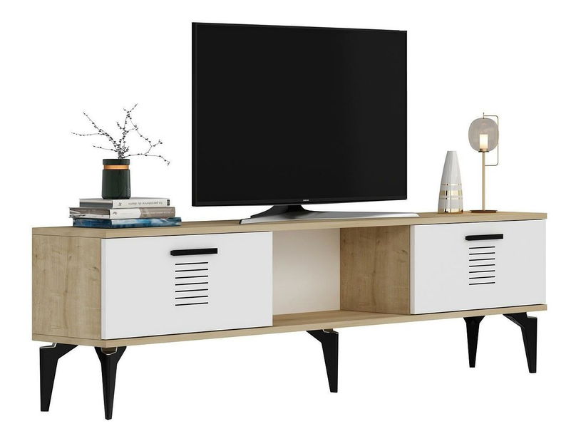 TV stolek/skříňka Vipapo 11 (dub safírový + bílá)