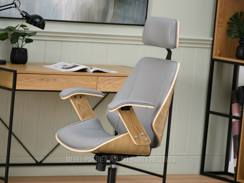 Křeslo Franc (dub šedý + černá)