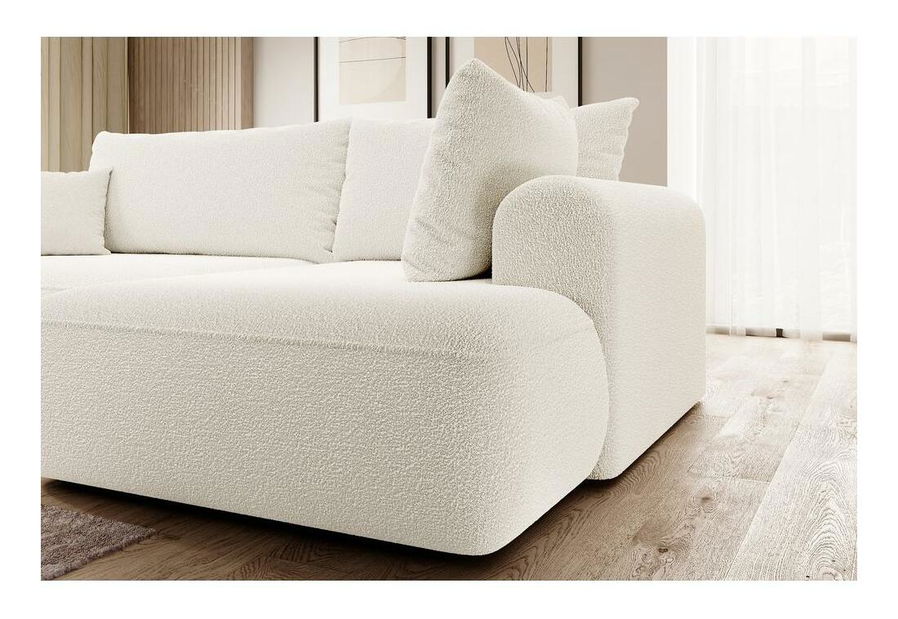 Rohová sedací souprava Olivo II (P) (krémová + černá)