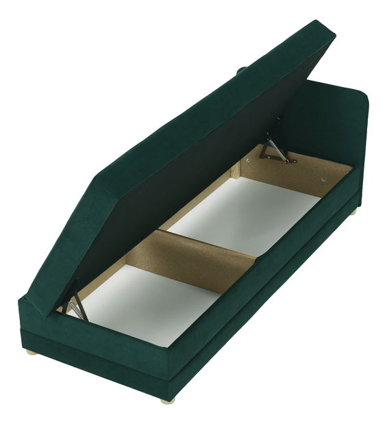 Jednolůžková postel (válenda) 80 cm Rinok (smaragdová) (s úl. prostorem)