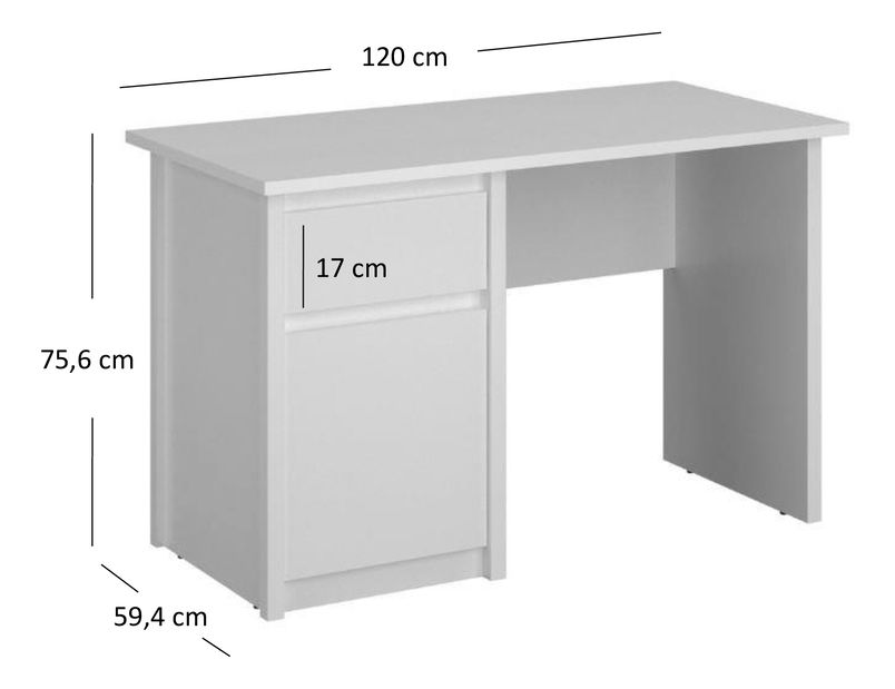 PC stolek Ethan 1d1s (bílá)