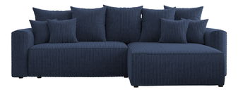 Rohová sedačka Baria (P) (tmavě modrá)