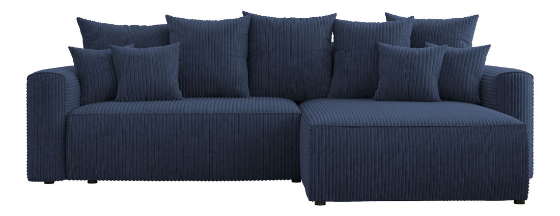 Rohová sedačka Baria (P) (tmavě modrá)
