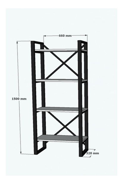 Regál Vikati 2 (bílá + černá)