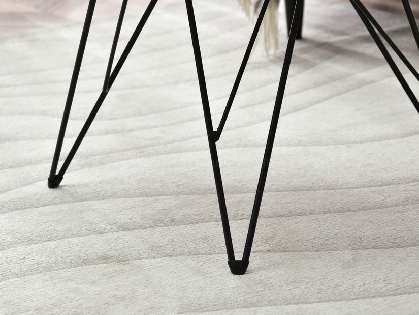 Konferenční stolek Rave S (bílý mramor + černá)