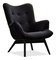 Relaxační křeslo Florentino (černý samet + černá)