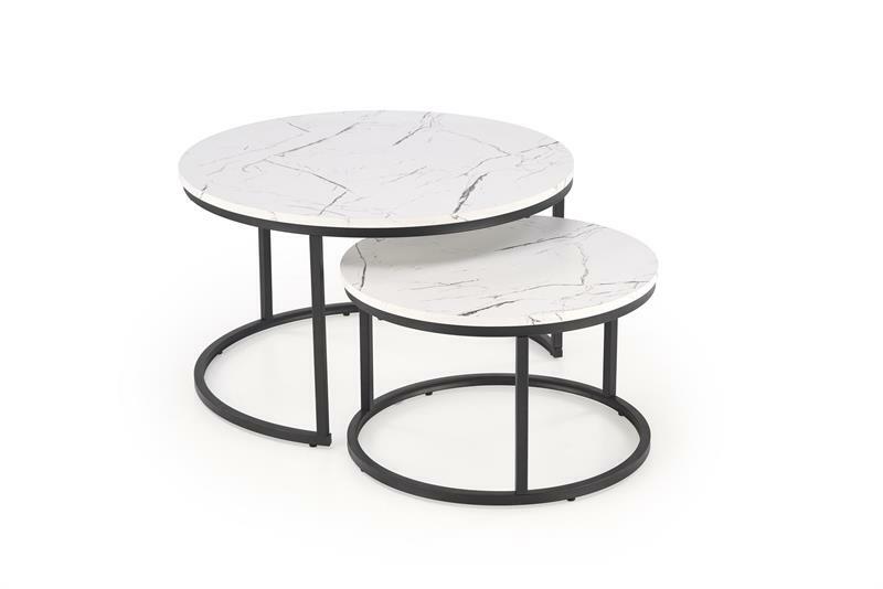 Set 2 ks. konferenčních stolků Jacarta (bílá + černá)