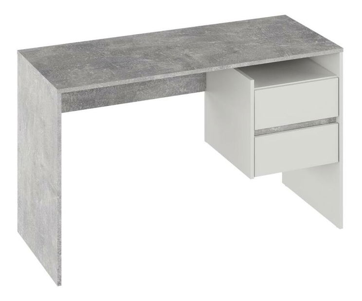 PC stolek Titanes (beton + bílá)