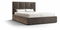 Manželská postel 160 cm Gino (hnědá) (s roštem a úložným prostorem)
