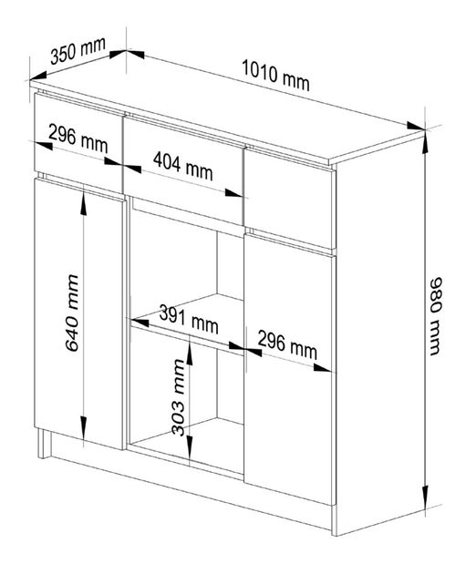 Komoda Kalista VII (beton)