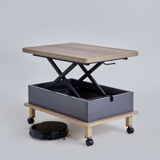 Konferenční stolek na kolečkách Ninno (alaska + antracit)