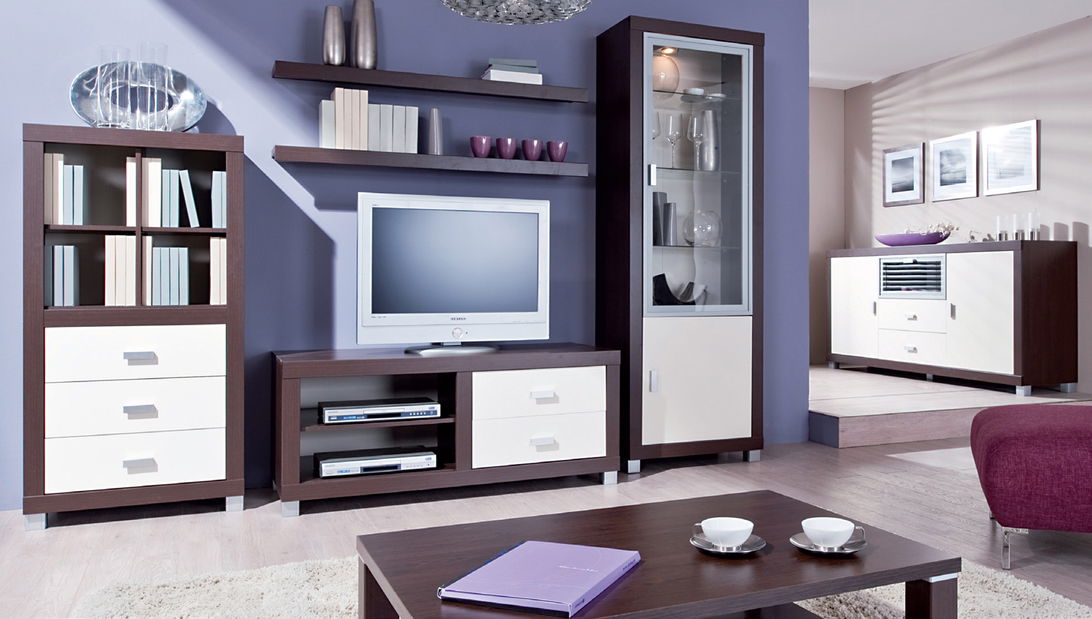 Obývací stěna Decodom Kanary K 80 dub tmavý + vanilka