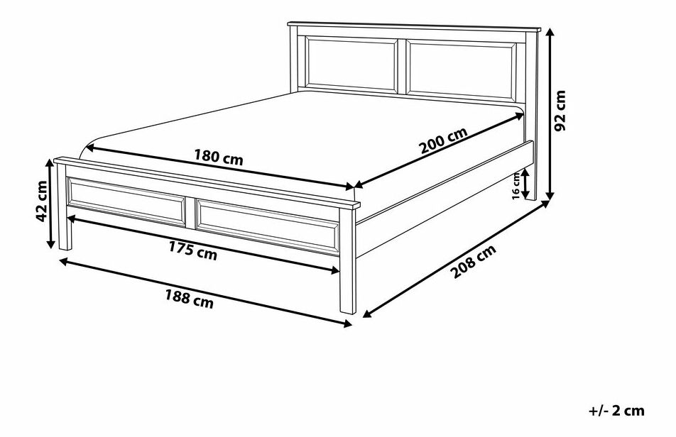 Manželská postel 180 cm OLIVE (s roštem) (modrá)