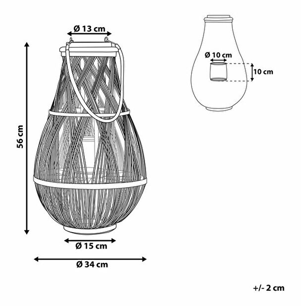 Lampion TURAG 56 cm (bílá)