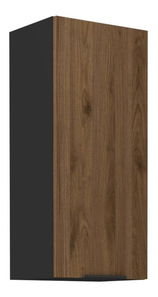 Horní kuchyňská skříňka Monzesa 40 G 90 1F (ořech okapi + černá)
