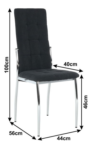 Set 6ks jídelních židlí Adora (černá) *výprodej