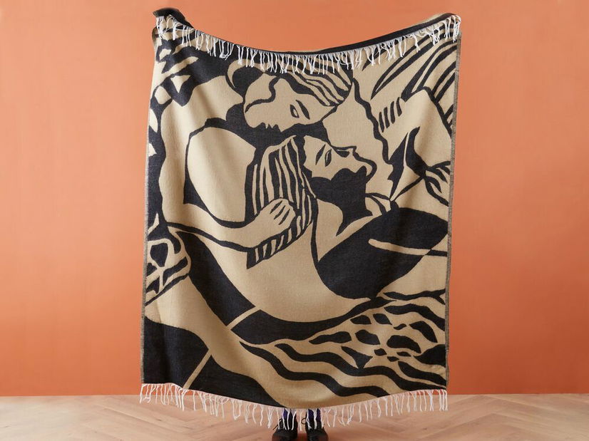 Deka 130 x 170 cm Kudza (béžová)