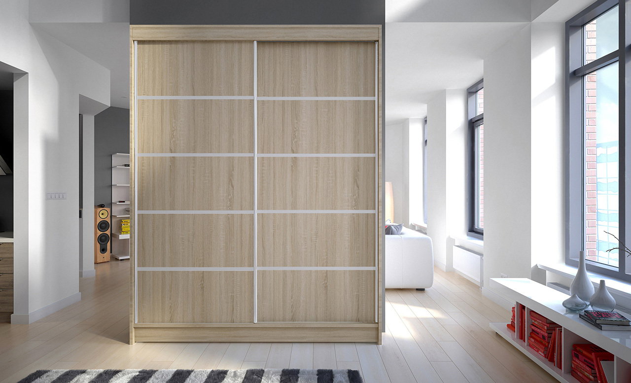 Šatníková skříň Chantal 4 (dub sonoma)