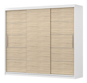 Šatní skříň Arrun (bílá + dub sonoma)