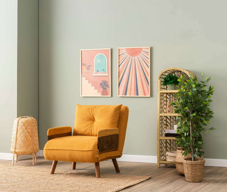 Křeslo Como (hořčicová)