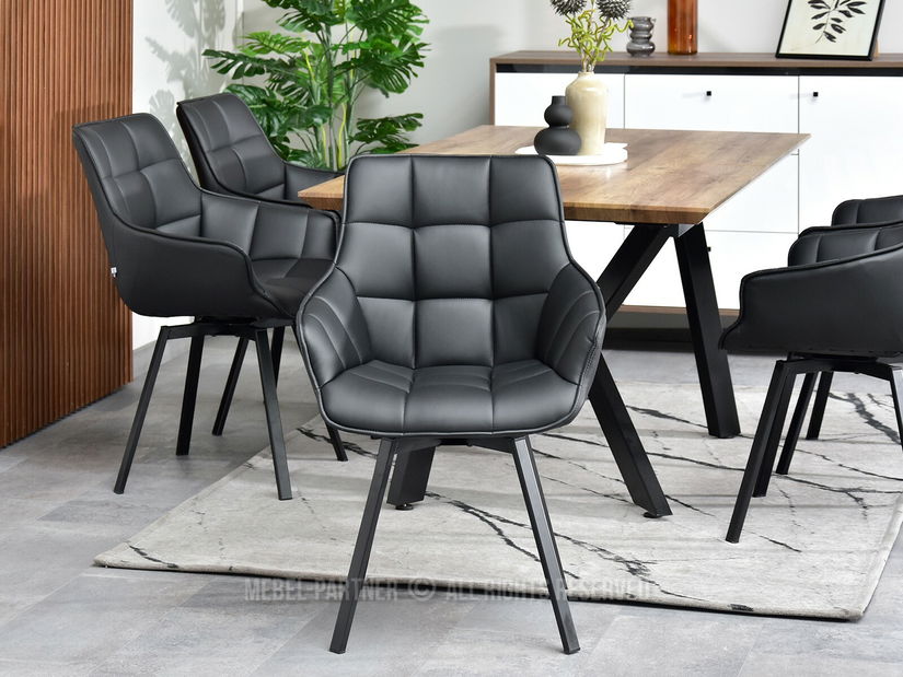 Židle Aranbura (černá + chromová)