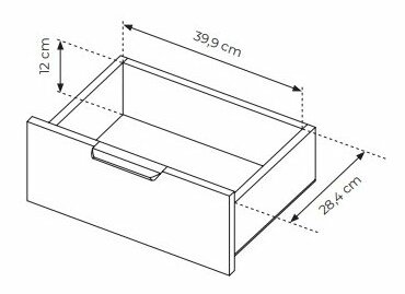 Set 2 ks. nočních stolků Tallin D (dub artisan + antracit)