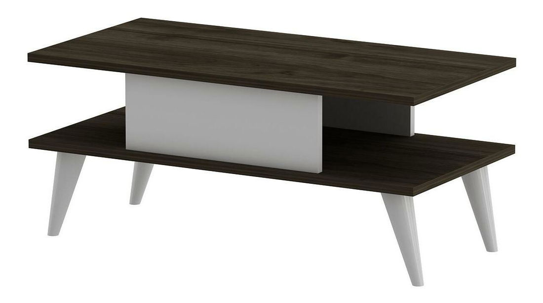 Konferenční stolek Disevo 1 (ořech + bílá)