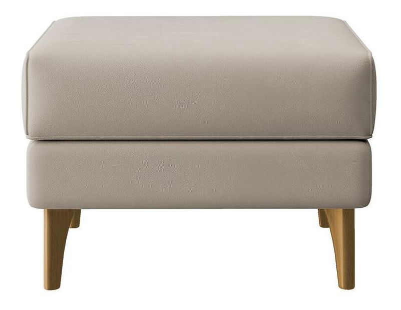 Křeslo s podnožkou Calimero II (světlobéžová + buk)