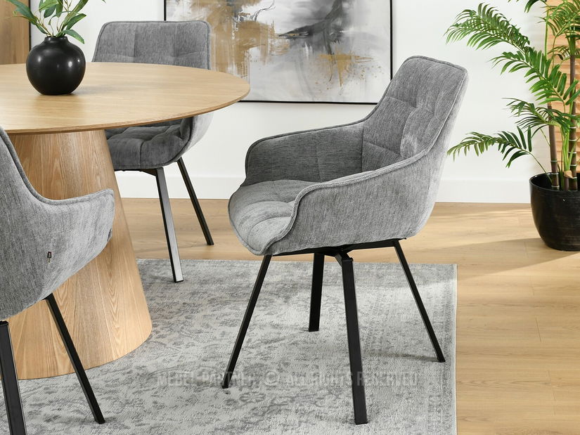 Židle Aranbura (šedá + zlatá)