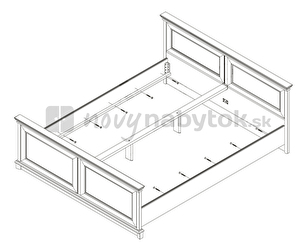 Manželská postel 160 cm BRW KENT ELOZ 160 (Kaštan)