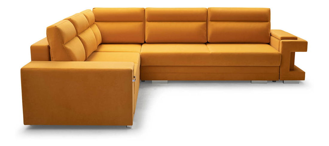 Rohová sedací souprava Akiko (žlutá) (P)